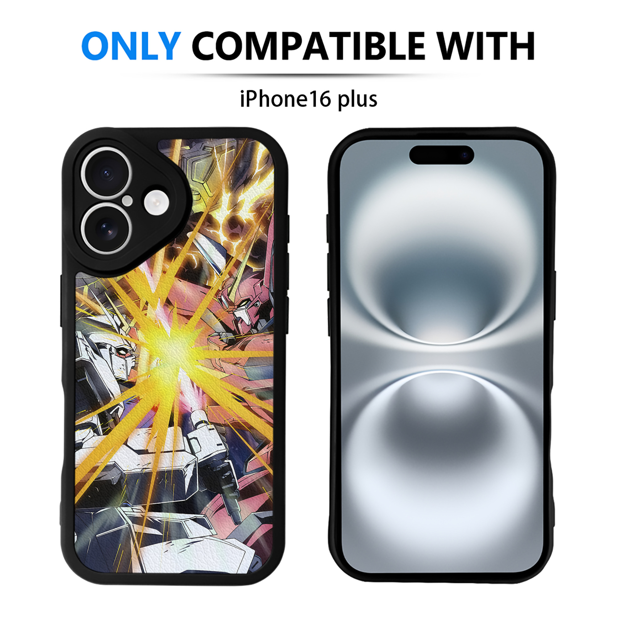 （画像用） 機動戦士ガンダム Mobile Suit Gundam 【iPhone 16シリーズ対応】シリコンスマホケース（レザー調） 材質：シリコン